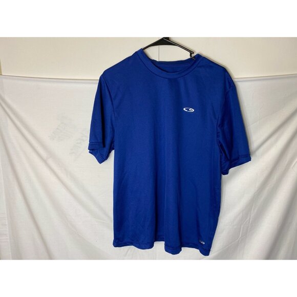 MENS BRIGHT BLUE CHAMPION ACTIVEWEAR SHIRT SIZE LARGE L Short Sleeve - Picture 1 of 2